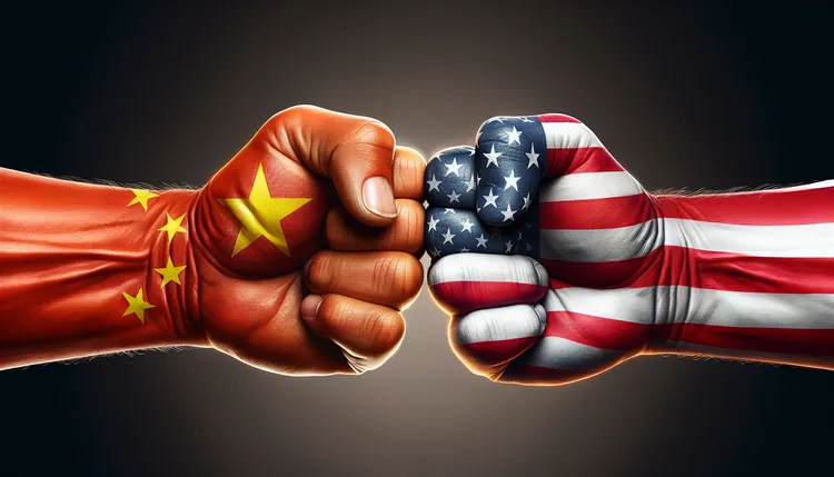 美中兩國正同步強化供應鏈管制。AI生成示意圖