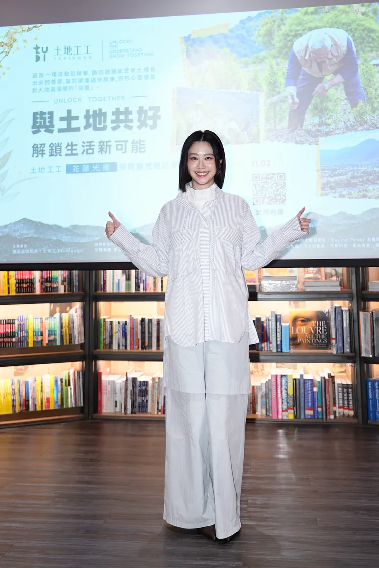 張景嵐希望以實際行動關注光復鄉重建。彭欣偉攝