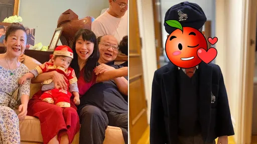 混血金孫上小學萌樣曝光　胡志強：慢慢長大就好