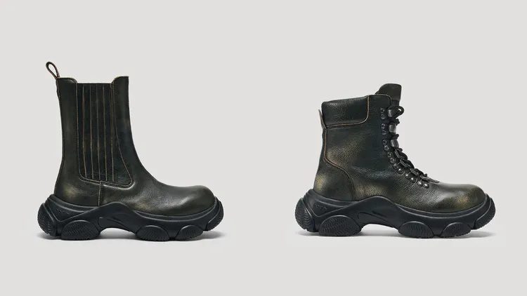 both GUM Bunker漸層切爾西靴（左）、Salvo漸層綁帶長靴（右），各1萬957元。品牌提供