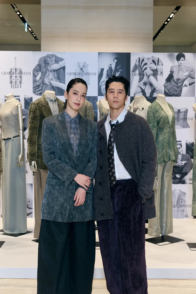胡宇威想私藏陳庭妮孕肚照。GIORGIO ARMANI提供