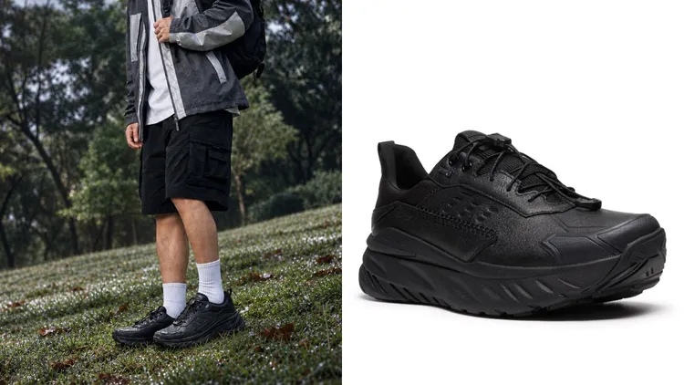 Clarks Zeph T Code GTX防水束帶拉繩輕量厚底鞋，7580元。品牌提供