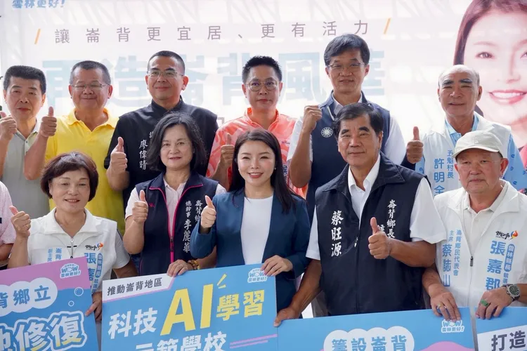 雲林縣長候選人張嘉郡今（5）日提出「再造崙背風華」六大行動。張嘉郡辦公室提供