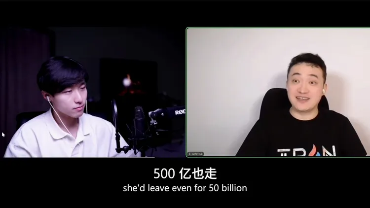 孫宇晨（右）認為景甜對他沒感情，給她再多錢還是留不住她。翻攝邵艾倫Alan YT