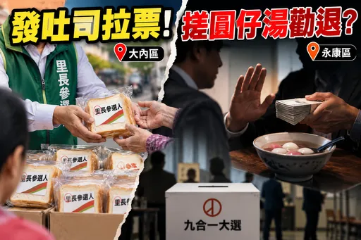 台南里長選戰「吐司＋搓圓仔湯」都來了　2參選人交保候傳