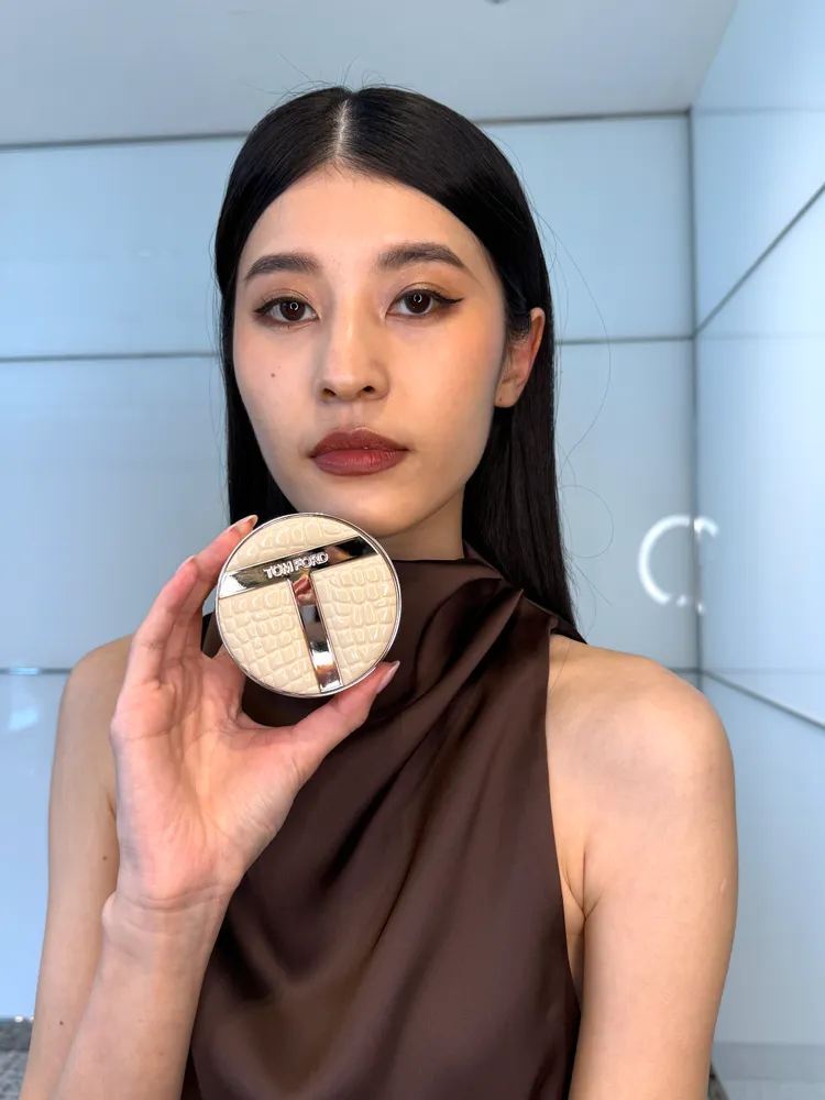 TOM FORD縱情香草限量氣墊粉盒，需搭配粉蕊販售，不單賣。張家玲攝