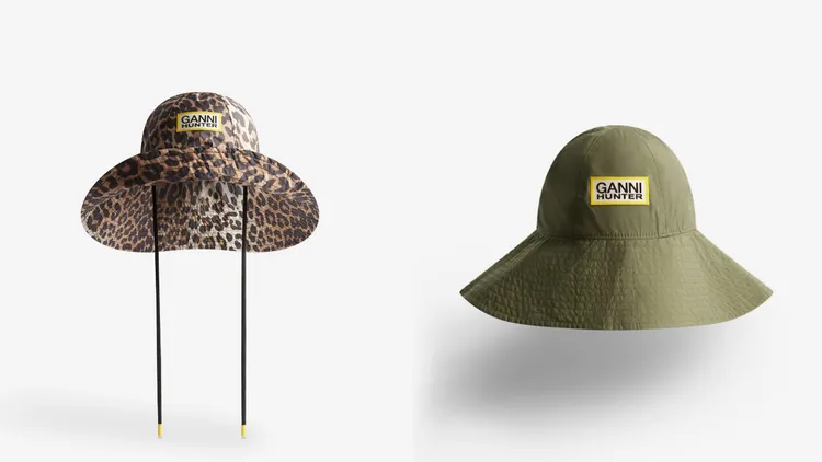 GANNI X HUNTER防水漁夫帽，各7800元。品牌提供