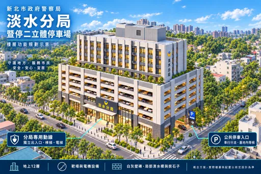 淡水警政升級！30多年舊廳舍將斥資10億遷建　侯友宜拍板「新戰略位置」落腳沙崙路　