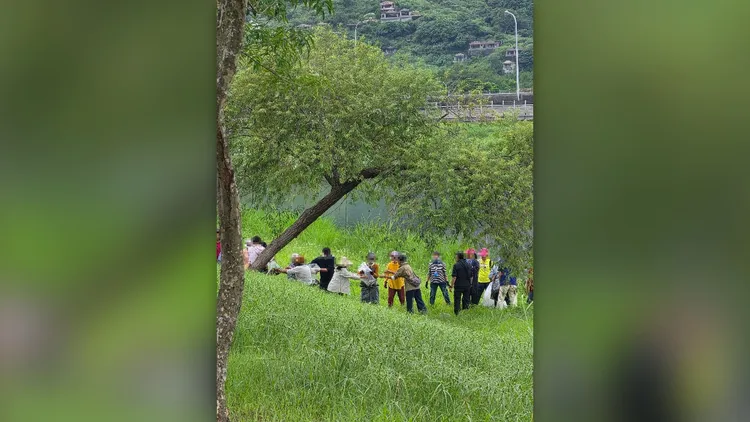 放生動物中包括外來種牛蛙，所幸縣府及時攔截。翻攝臉書宜蘭知識+