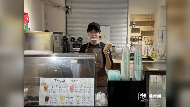 檸檬奶意外受歡迎創業主王宇軒。潮新聞