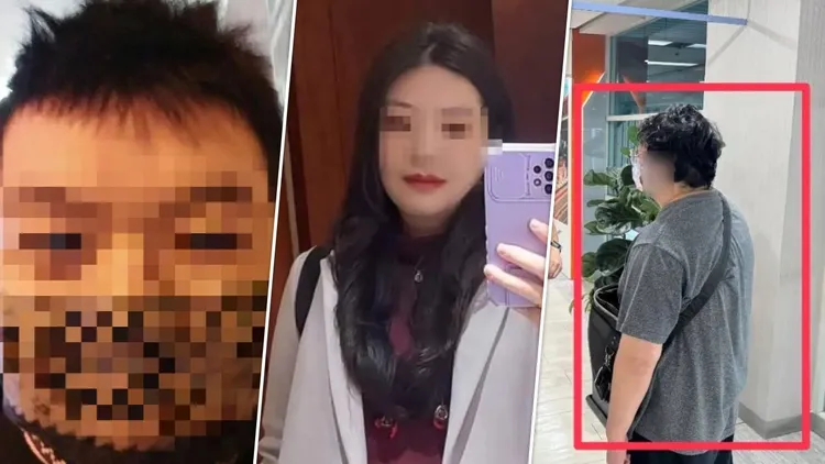 檢警懷疑井女（圖中）丈夫李姓男子（圖左、圖右）涉及買凶殺人及詐保。合成照
