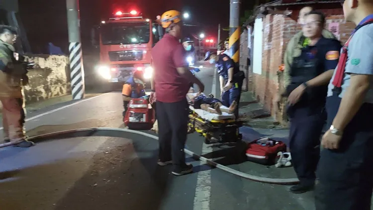 傷者全身約3成燒燙傷，送柳營奇美醫院救治。民眾提供