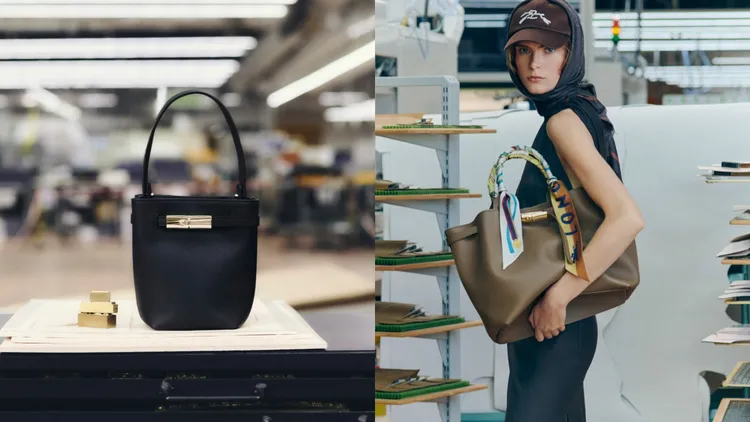 Longchamp Le Smart系列以可調節皮革飾帶與竹節造型釦飾為造型亮點。品牌提供