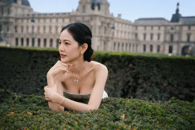 曾之喬在巴黎演繹Tiffany & Co.全新Wings系列。品牌提供