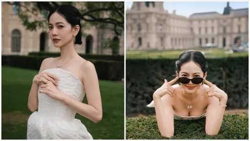 曾之喬戴Tiffany Co.巴黎逛花園　浪漫當永遠「天真可愛的少女」