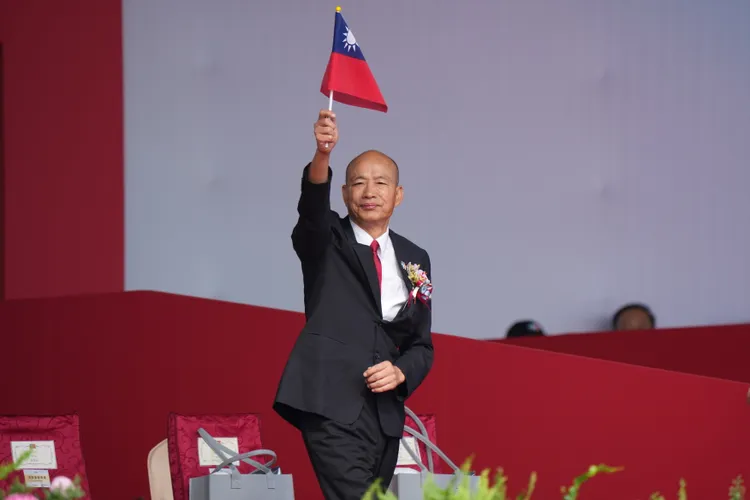 立法院長韓國瑜出席國慶大會。彭欣偉攝