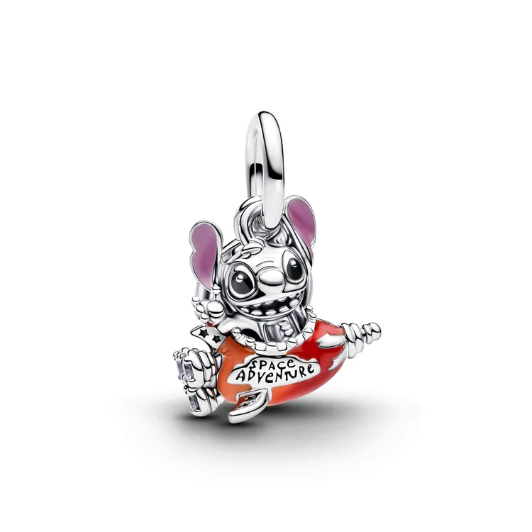 PANDORA迪士尼《星際寶貝》史迪奇火箭飛船造型吊飾，3280元。品牌提供