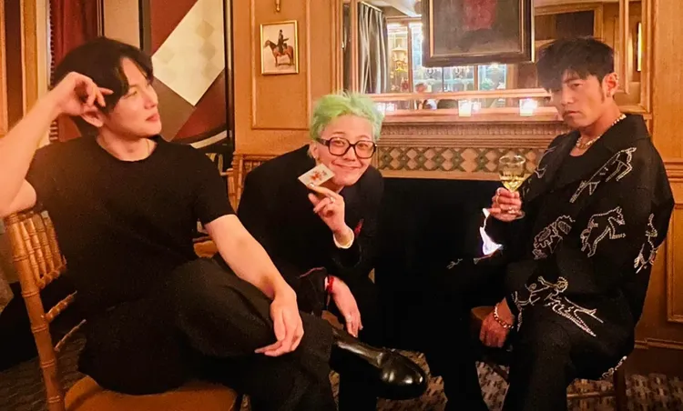 任時完（左起）、GD、周杰倫3帥曾在巴黎同框。翻攝周杰倫IG限動
