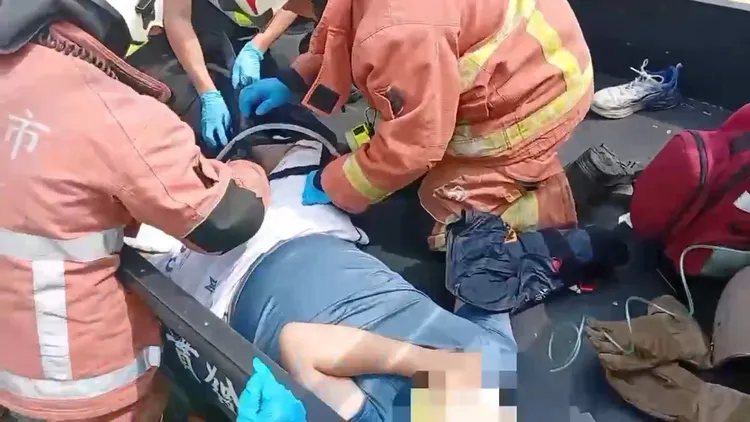 警消救援。翻攝畫面