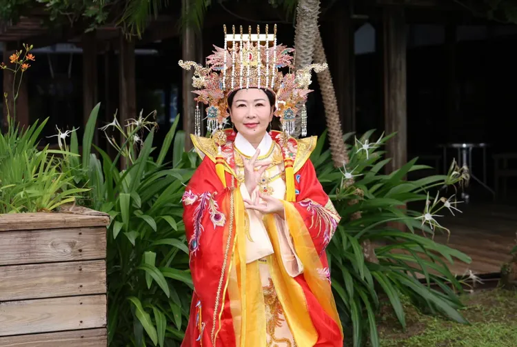 張秀卿今晚開場以「媽祖」扮相出場。資料照片