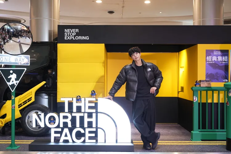 朴寶劍現身The North Face快閃裝置。彭欣偉攝