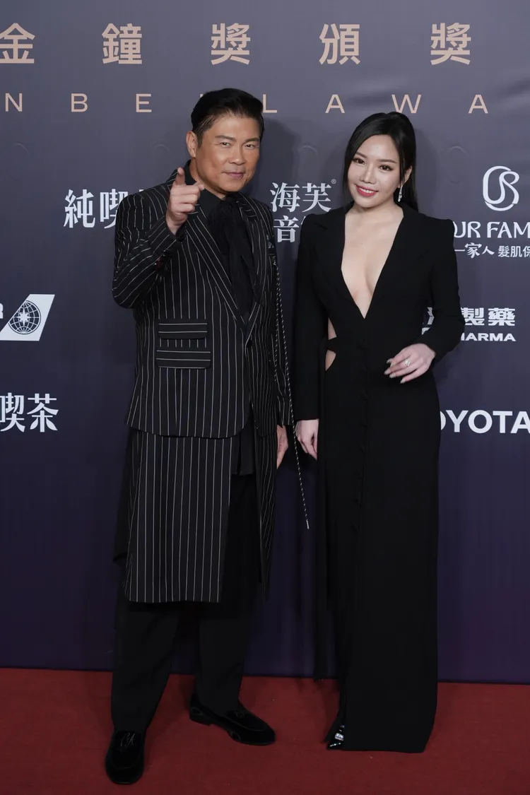 《全民星攻略》相隔4年再入圍，曾國城（左）和蔡尚樺走紅毯。攝影中心攝