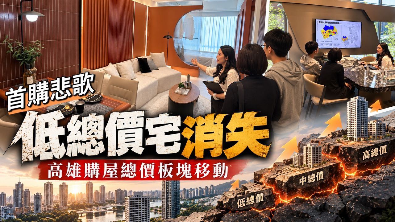 高雄預售屋交易量縮75%均價站穩4字頭 總價千萬元內買嘸厝