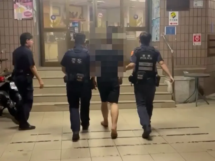 丁男毒駕肇事逃逸，身懷毒品，被警方移送法辦。翻攝畫面
