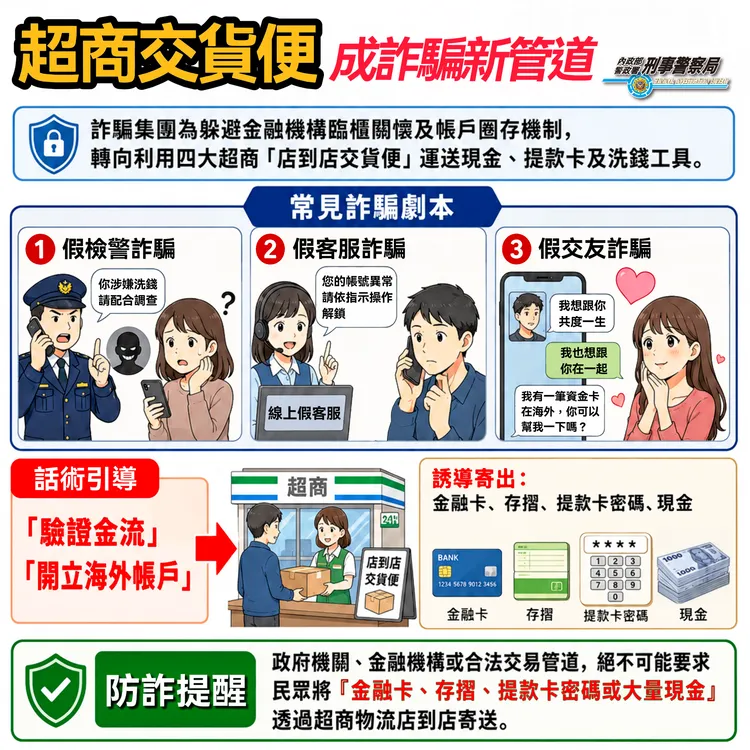 交貨便常用詐騙劇本。翻攝畫面