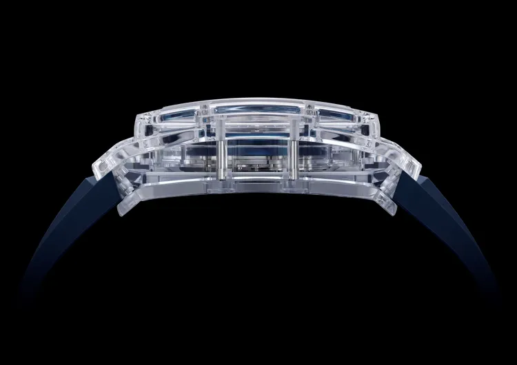 HUBLOT全新Spirit of Big Bang冰川藍寶石計時碼錶。品牌提供