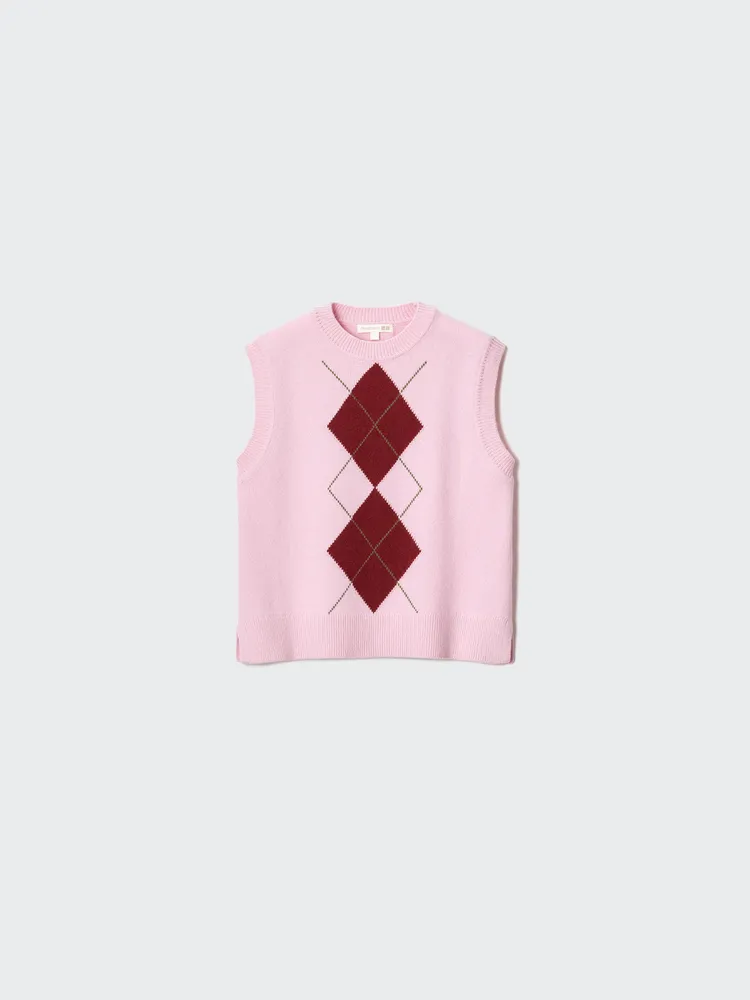 UNIQLO and JW ANDERSON系列羊毛混紡喀什米爾圓領背心，1290元。品牌提供