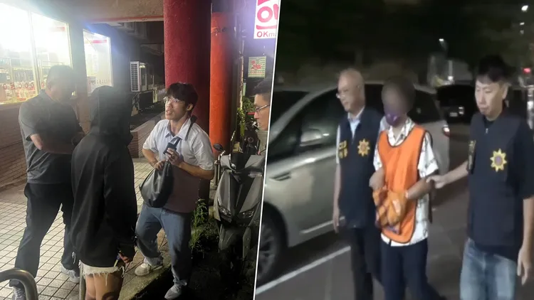 警方成立專案小組，昨晚北上基隆逮捕兩名犯嫌。民眾提供