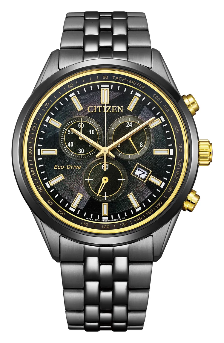 CITIZEN光動能碼錶計時腕錶AT2576-68E，1萬7800元。品牌提供