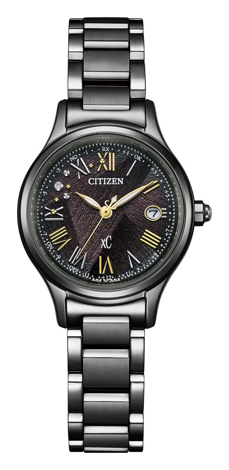 CITIZEN光動能全球電波女錶ES9495-59E，3萬8900元。品牌提供