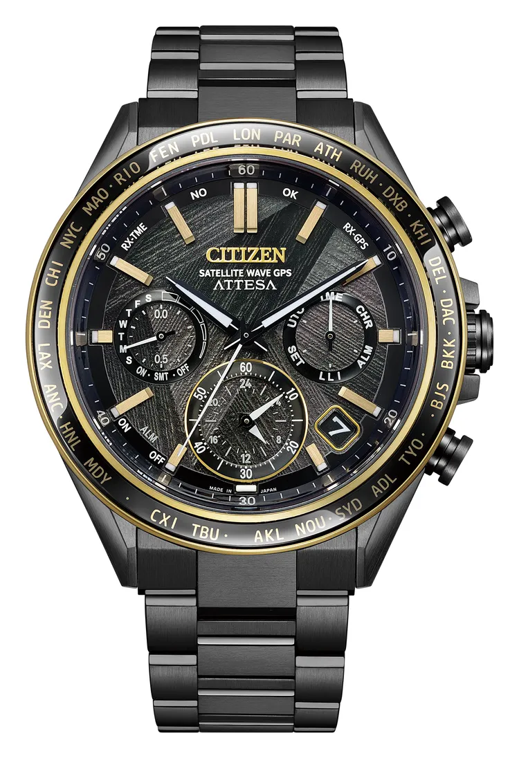 CITIZEN光動能GPS衛星對時腕錶CC4078-51E，7萬9800元。品牌提供