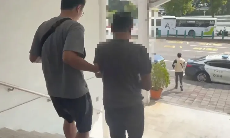 警方將黃嫌移送偵辦。翻攝畫面