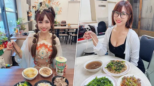 爆乳參選人扮仙女帶頭套　悲劇發生！脖子拉傷了