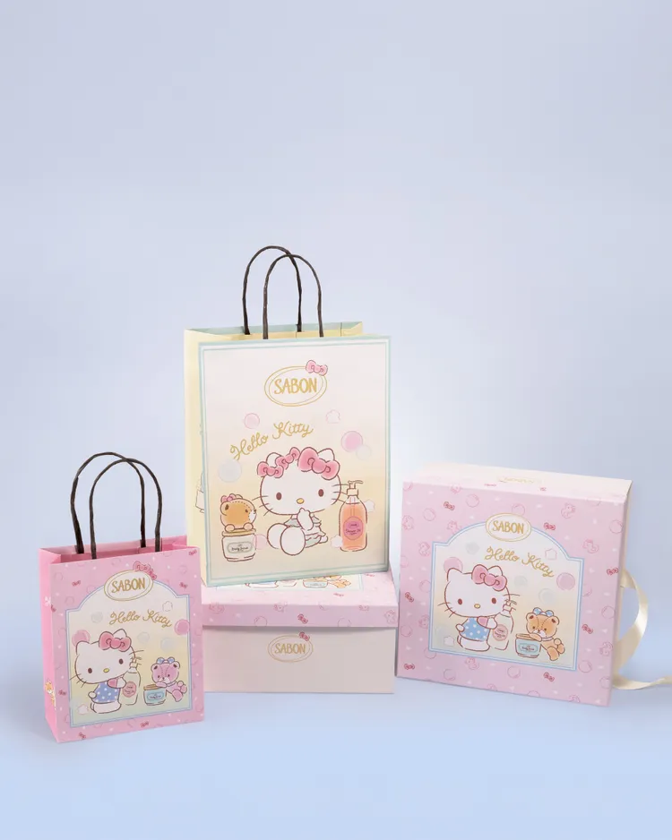 SABON 2026周年慶Hello Kitty聯名包裝。品牌提供