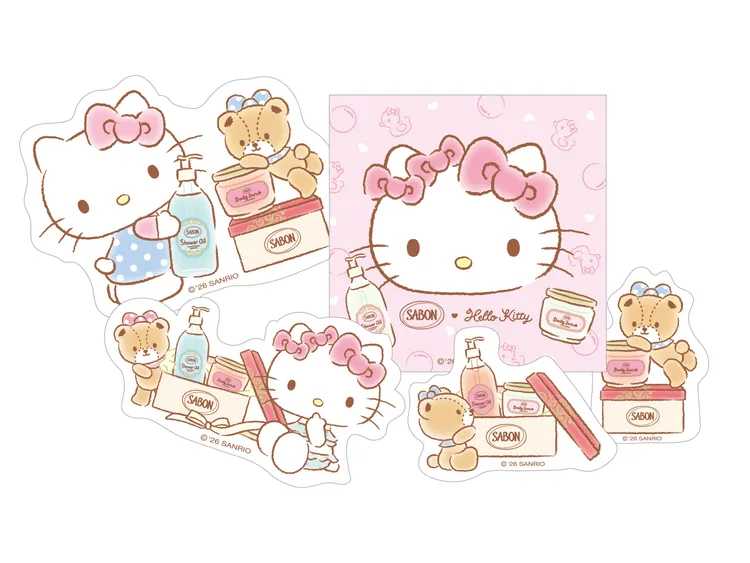 SABON × Hello Kitty品牌日期間限定驚喜盲抽磁鐵。品牌提供