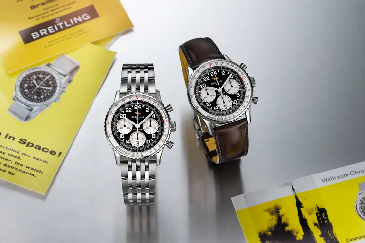百年靈Navitimer B02 Cosmonaute太空人腕錶。品牌提供