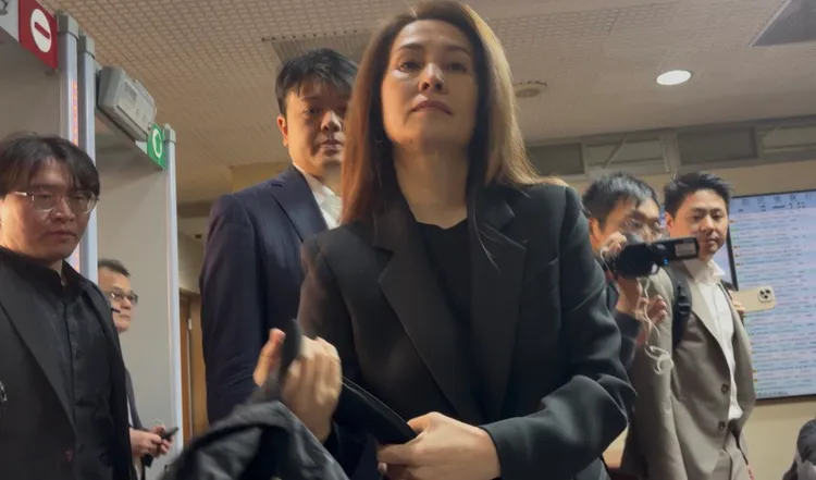 高金素梅今天出庭時神情嚴肅。張欽攝