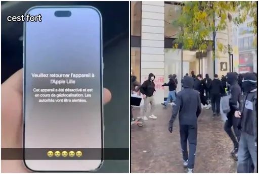 GG了！法國暴徒搶iPhone遭鎖　跳警告：已報警