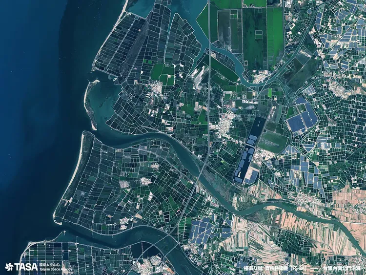 台南北門沿海。翻攝國家太空中心TASA臉書