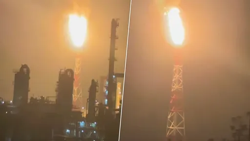 國慶連假又見「林園聖火」！中油燃燒塔烈焰照亮夜空　環保局要查