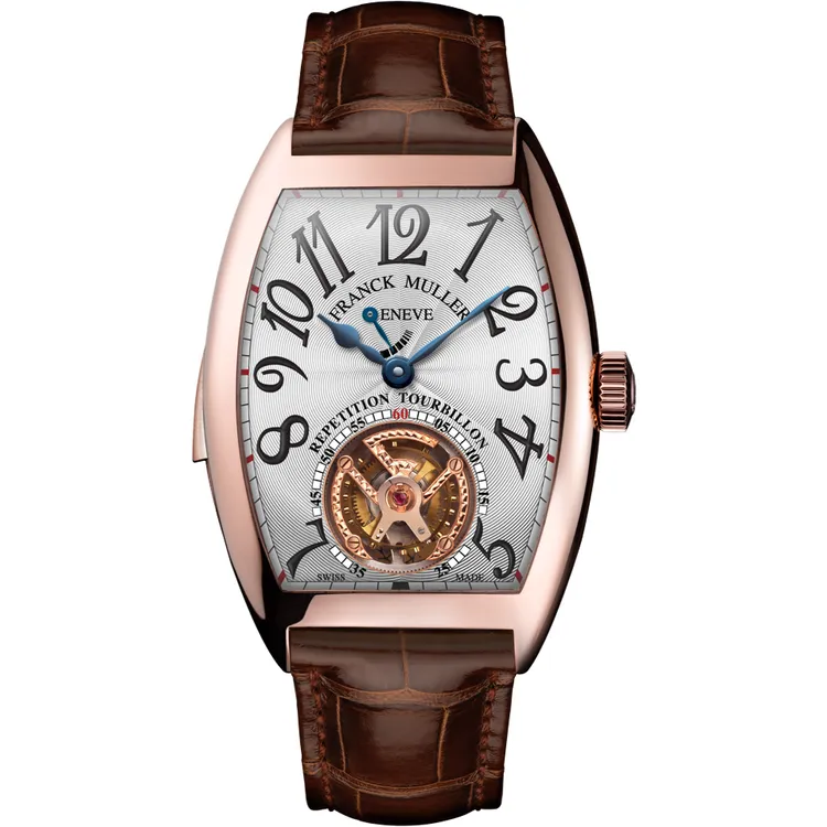 FRANCK MULLER Cintrée Curvex Minute Repeater Tourbillon｜三問報時陀飛輪（玫瑰金款），1278萬元。品牌提供