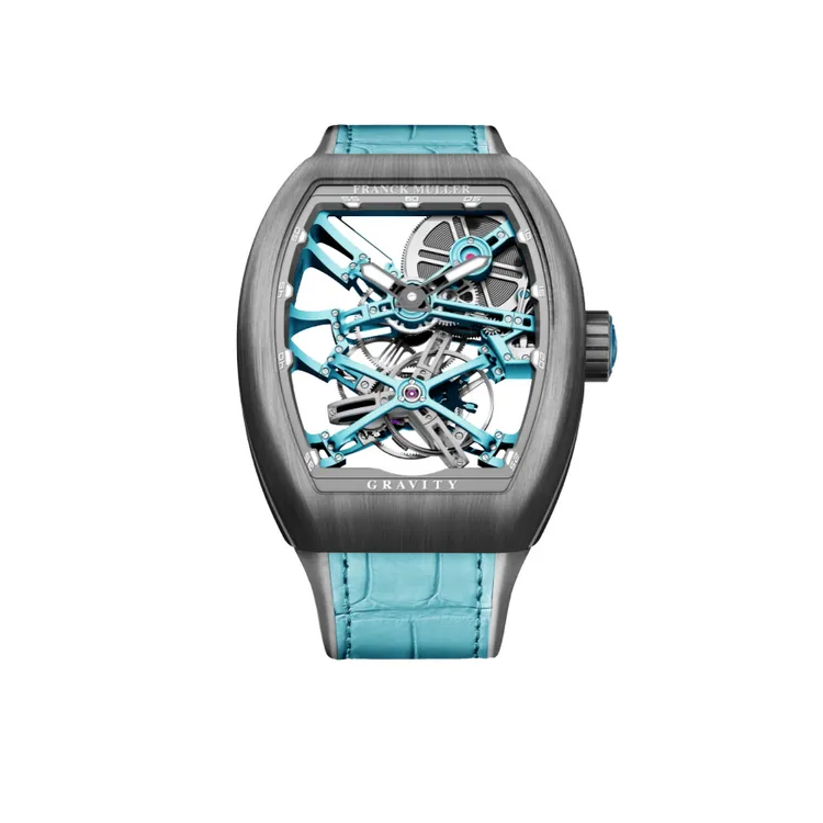 FRANCK MULLER Vanguard Gravity Yachtin Skeleton｜鏤空陀飛輪，598萬元。品牌提供