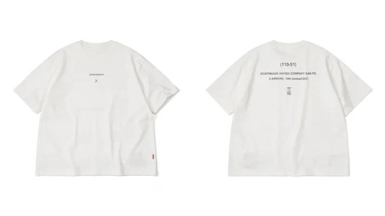 GOOPiMADE CODE 3 Arrows Logo Tee，1400元。品牌提供
