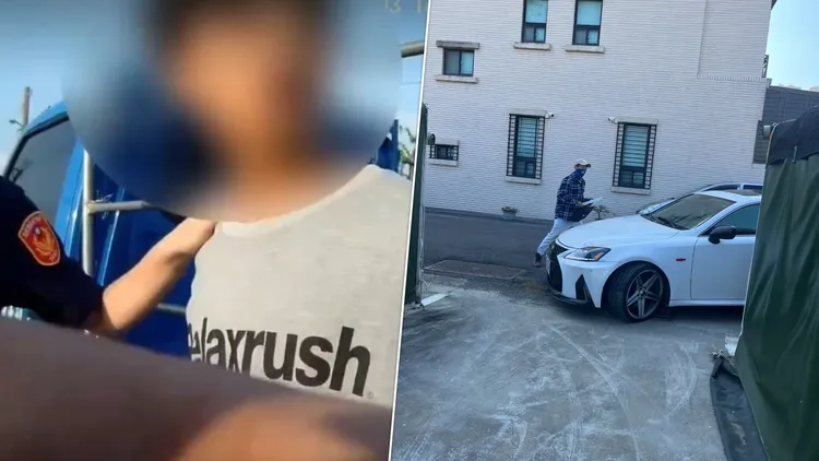 郭男5天內先遇上假車禍，又在自家門前被堵，一家人相當不安。民眾提供