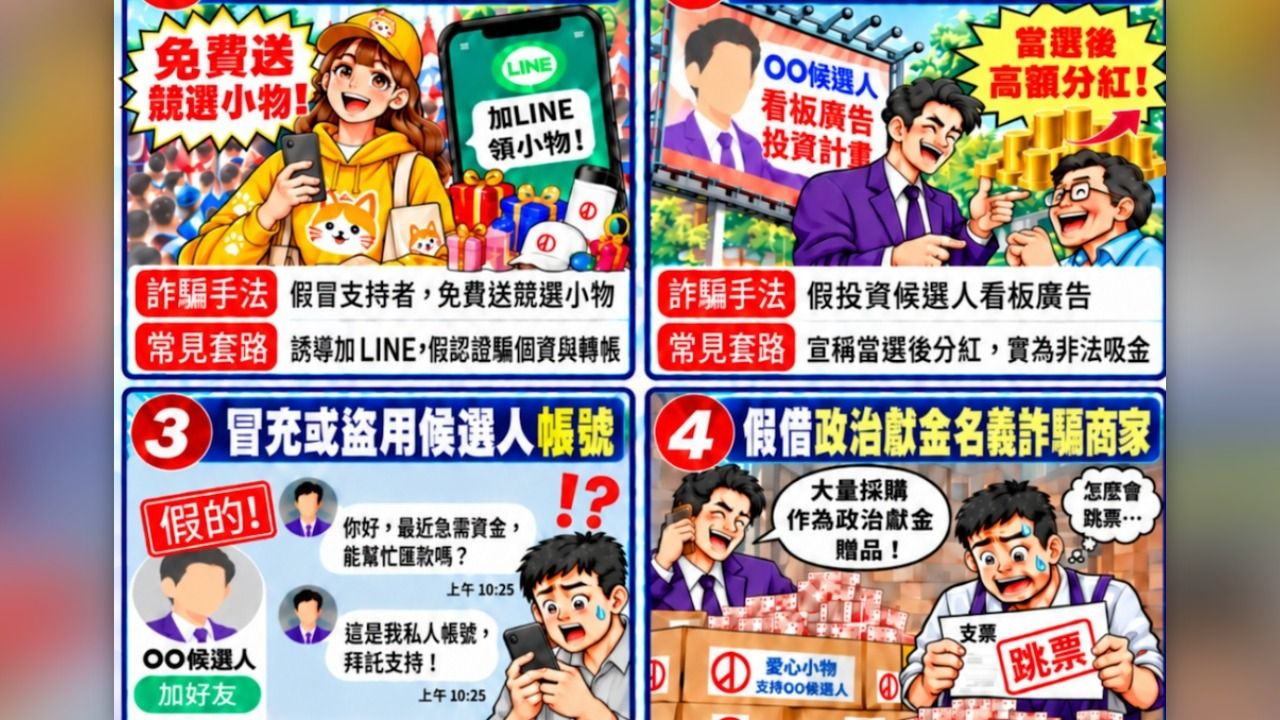 阿伯買「競選小物」40分鐘慘被盜領34萬!警揭選舉4大詐騙手法