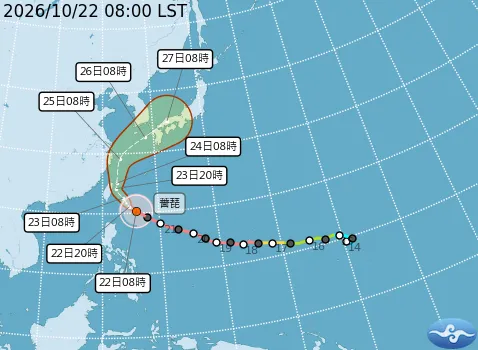 薔琵颱風逼近！陸警最快上午11時30分發布　北部山區慎防豪雨